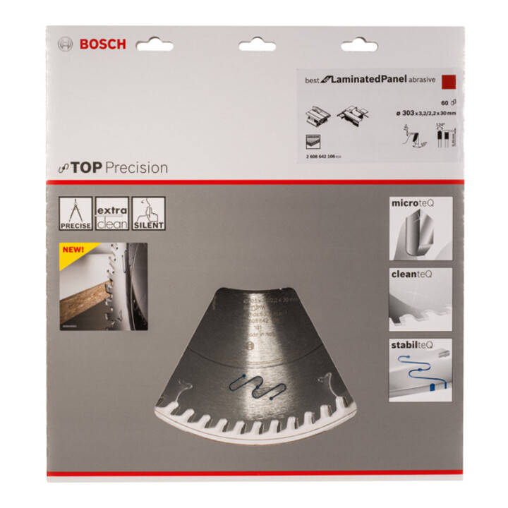Lame de scie circulaire Bosch Top Precision Best for Laminated Panel Abrasive 303x30x3,2 mm 60