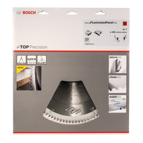 Lame de scie circulaire Bosch Top Precision Best for Laminated Panel Fine 300x30x3.2 mm 96