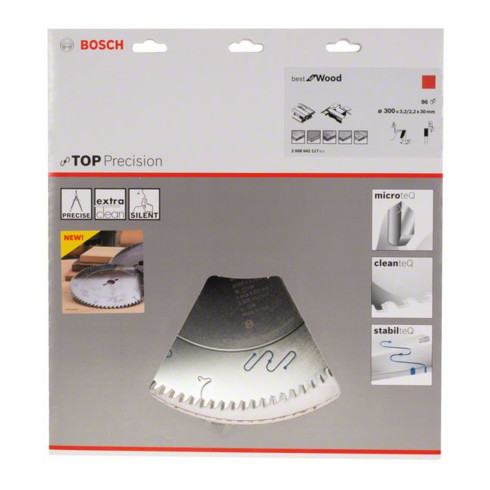 Lame de scie circulaire Bosch Top Precision Best for Wood 300 x 30 x 3,2 mm 96