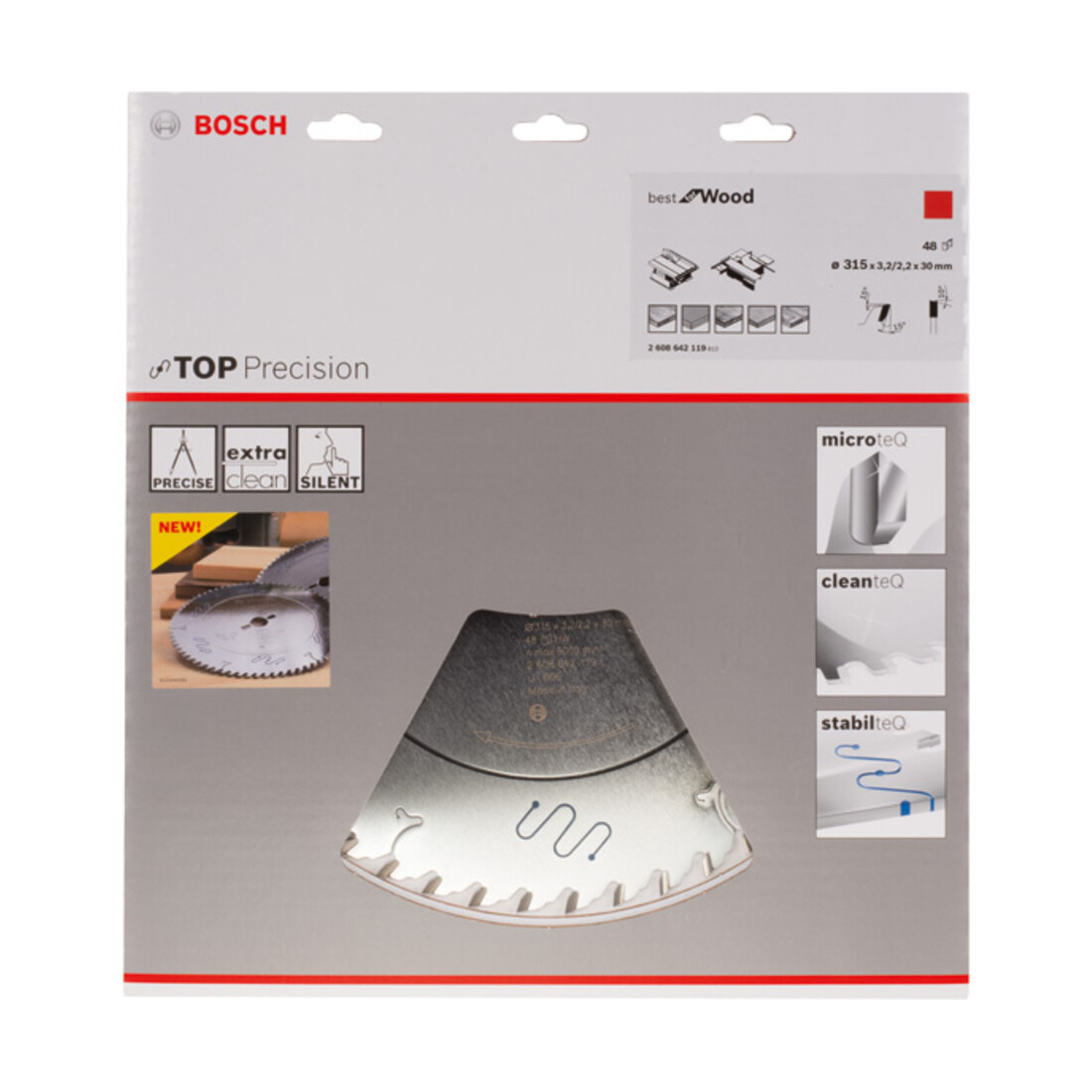 Lame de scie circulaire Bosch Top Precision Best for Wood 315 x 30 x 3,2 mm 48