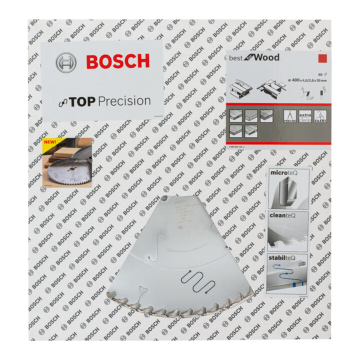 Lame de scie circulaire Bosch Top Precision Best for Wood 400 x 30 x 4 mm 60