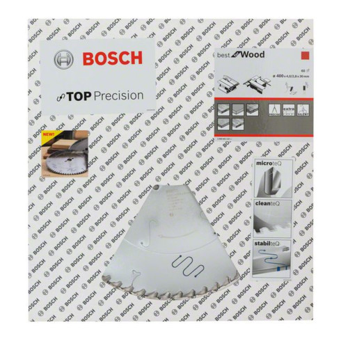 Lame de scie circulaire Bosch Top Precision Best for Wood 400 x 30 x 4 mm 60