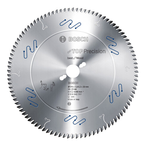 Lame de scie circulaire Bosch Top Precision Best for Wood 500 x 30 x 4,4 mm 60