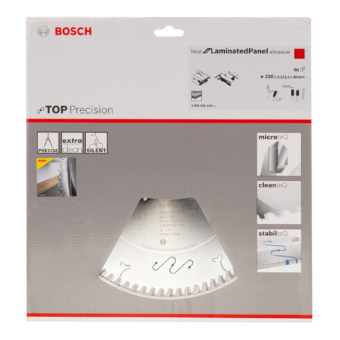 Lame de scie circulaire Bosch Best plastic Pour les scies à table coulissante horizontale/verticale et les scies à table 30 mm 3,2 mm