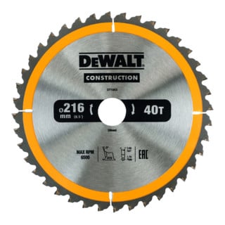 Lame de scie circulaire DeWalt fixe WZ pour le bois et les matériaux composites