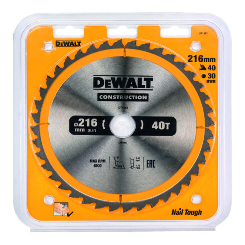 Lame de scie circulaire DeWalt fixe WZ pour le bois et les matériaux composites