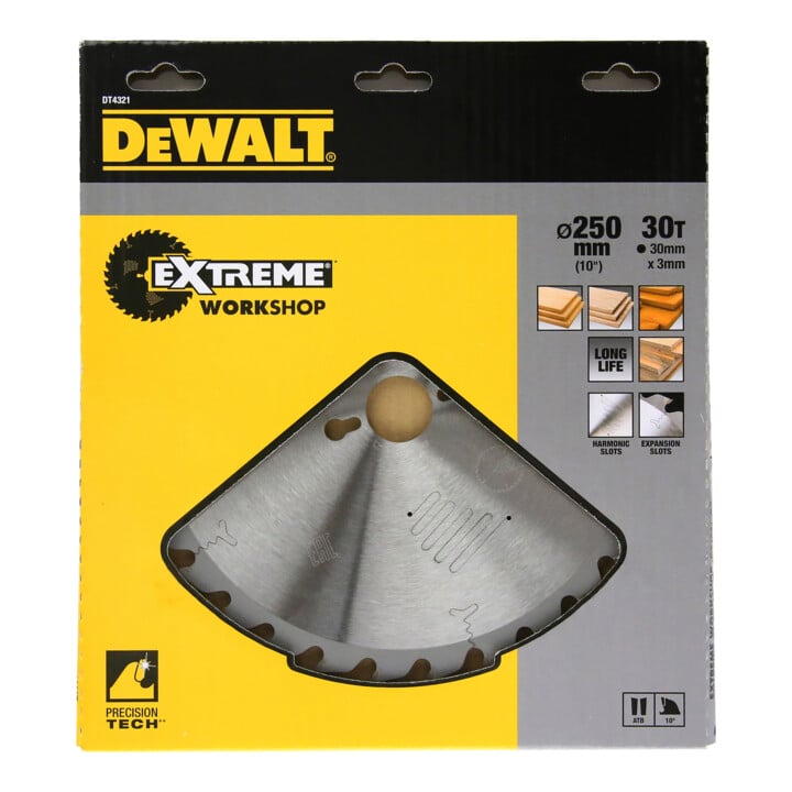 Lame de scie circulaire DEWALT fixe 250/30mm 30WZ