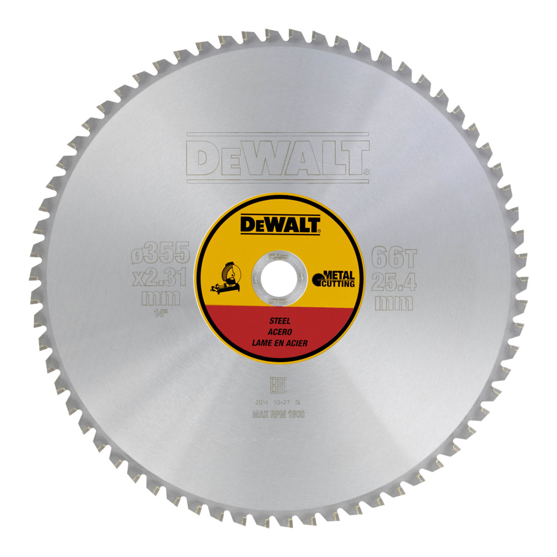 Lame de scie circulaire DEWALT fixe 355/25,4 mm 66TFZ DT1926-QZ