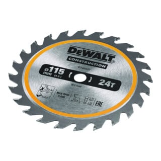 DEWALT Lame de scie circulaire TCT/HM pour scies circulaires portatives sans fil, DT20434-QZ