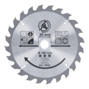 Lame de scie circulaire en métal dur Ø 190 x 30 x 2,5 mm 24 dents BGS Do it yourself-1