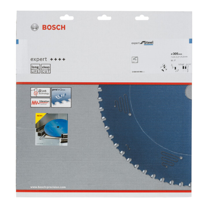 Lame de scie circulaire Expert for Steel 305 x 25,4 x 2,6 mm, 80