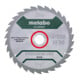 Lame de scie circulaire HW/CT 216 x 30 x 2,4/1,6, nombre de dents 30, denture en biseau alterné, angle d'attaque 22°, « Precision cut classic » metabo