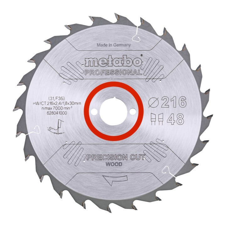 Lame de scie circulaire Metabo HW/CT 216 x 30 x 2,4/1,8