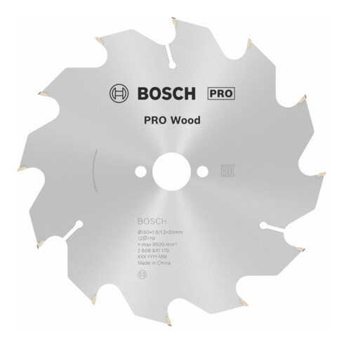 Lame de scie circulaire Optiline Wood 160 x 20/16 x 1,8 mm, 12