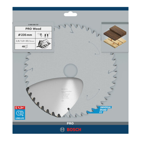 Lame de scie circulaire Optiline Wood 235 x 30/25 x 2,8 mm, 48
