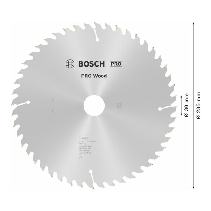 Lame de scie circulaire Optiline Wood 235 x 30/25 x 2,8 mm, 48