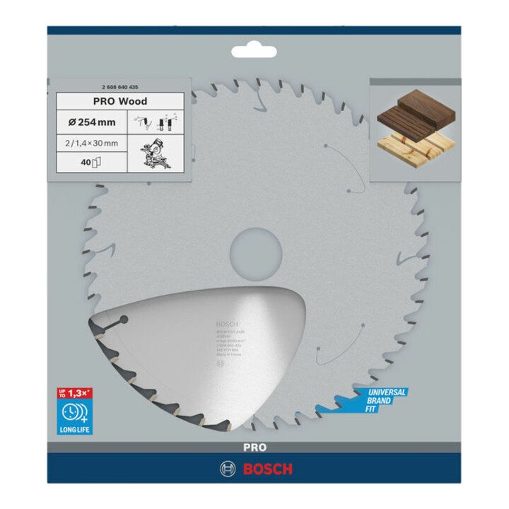 Lame de scie circulaire Optiline Wood 254 x 30 x 2,0 mm, 40