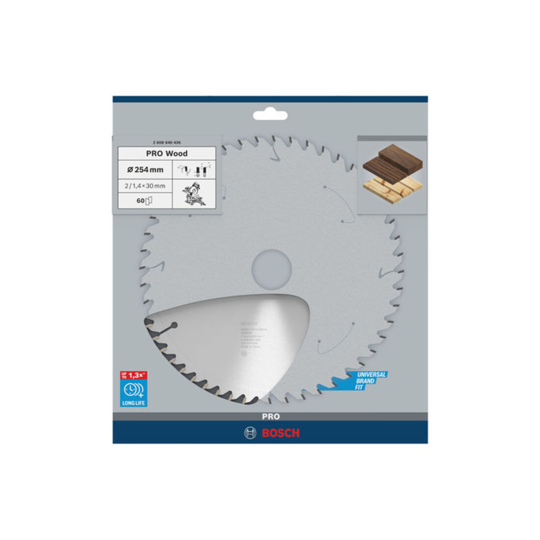 Lame de scie circulaire Optiline Wood 254 x 30 x 2,0 mm, 60