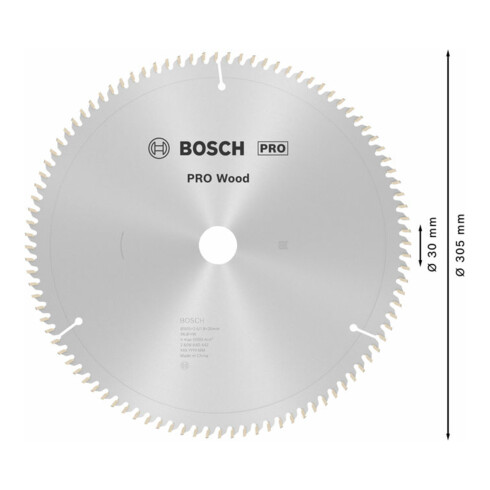 Lame de scie circulaire Optiline Wood 305 x 30 x 2,5 mm, 96