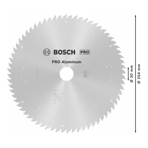 Lame de scie circulaire Standard for Aluminium Bosch, 254 x 30, 68 dents