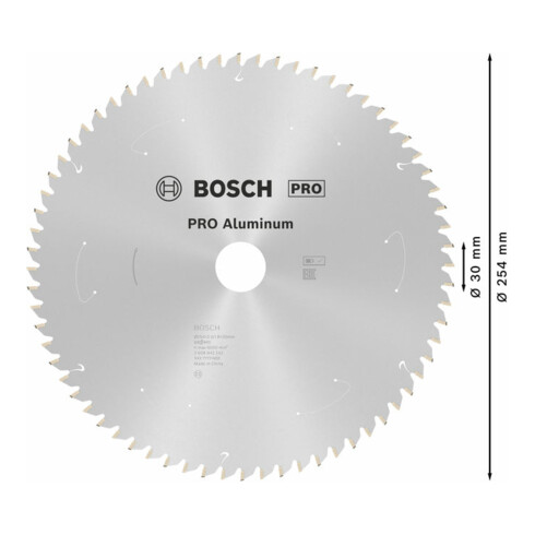 Lame de scie circulaire Standard for Aluminium Bosch, 254 x 30, 68 dents