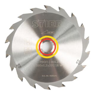 Lame de scie circulaire STIER Profi, bois, dents alternées