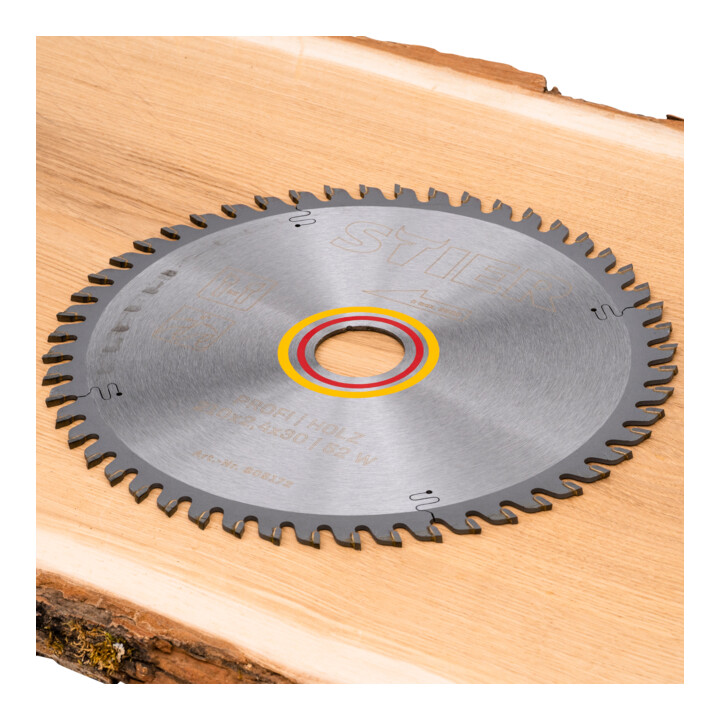 Lame de scie circulaire STIER Profi, bois, 210x2,4x30 52W, angle de coupe 5°