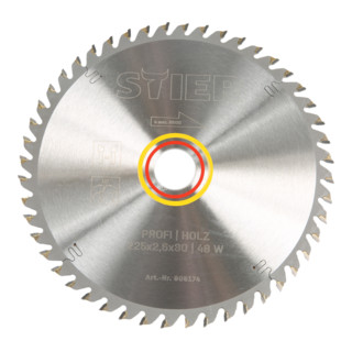 Lame de scie circulaire STIER Profi, bois, dents alternées