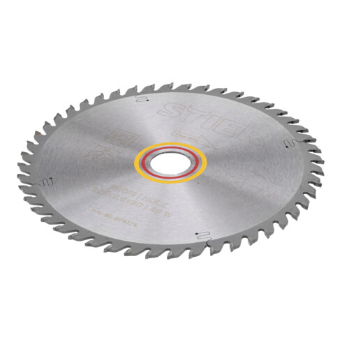 Lame de scie circulaire STIER Profi, bois, 225x2,6x30 48W, angle de coupe 10°