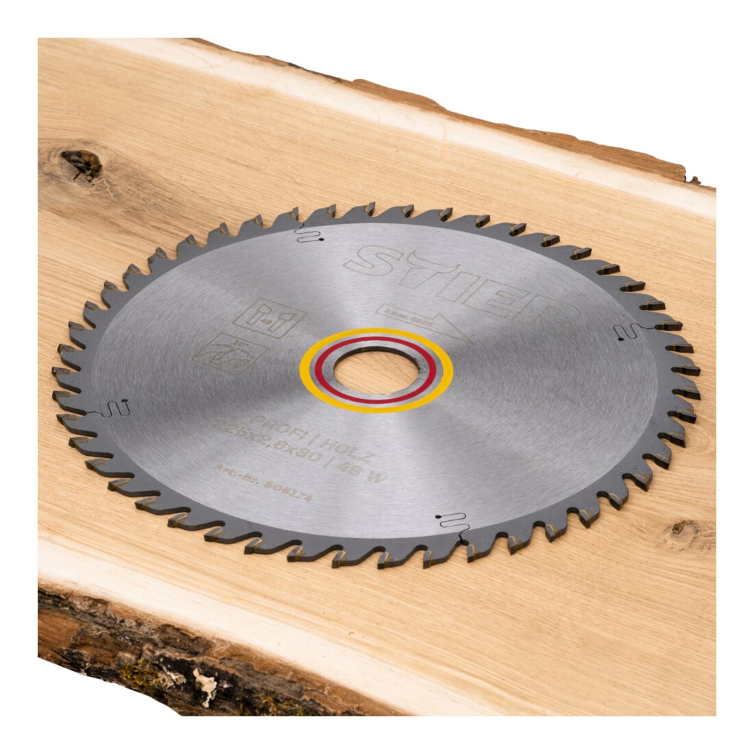 Lame de scie circulaire STIER Profi, bois, 225x2,6x30 48W, angle de coupe 10°