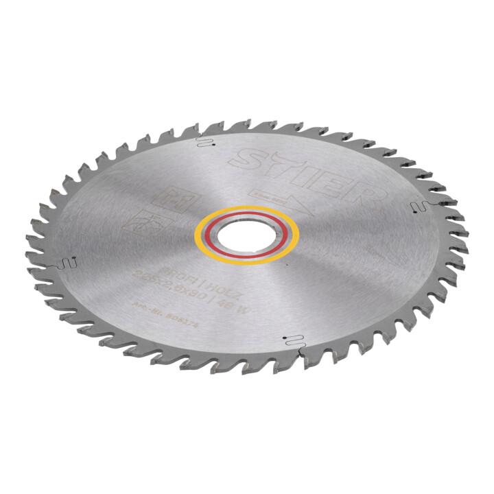 Lame de scie circulaire STIER Profi, bois, 225x2,6x30 48W, angle de coupe 10°