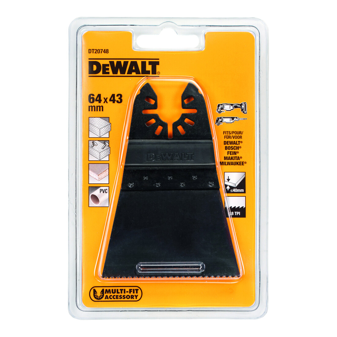 Lame de scie DEWALT Multi-Tool BiM 64 mm DT20748-QZ