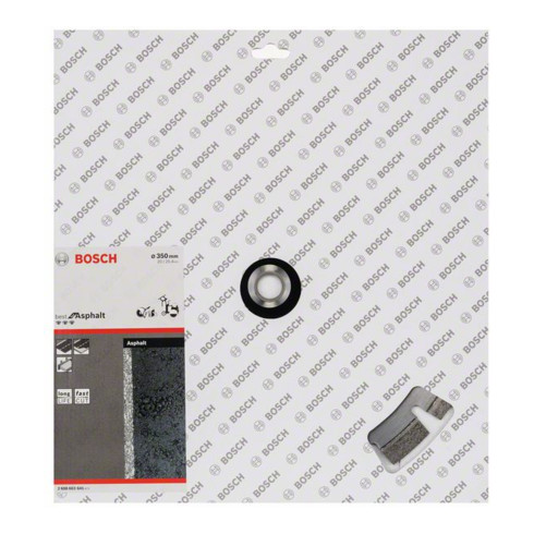 Lame de scie diamant Bosch Meilleur pour asphalte 350 x 20,00 + 25,40 x 3,2 x 12 mm