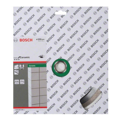 Lame de scie diamant Bosch Meilleur pour la céramique 250 x 30/25,40 x 2,4 x 10 mm