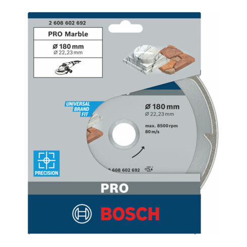 Lame de scie diamant Bosch Meilleur pour marbre 180 x 22,23 x 2,2 x 3 mm