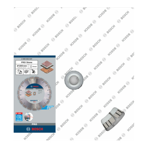 Lame de scie diamant Bosch Meilleur pour pierre 300 x 20,00/25,40 x 2,8 x 15 mm