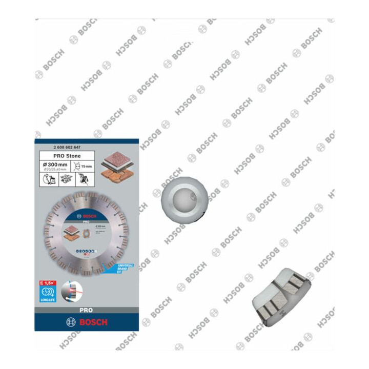Lame de scie diamant Bosch Meilleur pour pierre 300 x 20,00/25,40 x 2,8 x 15 mm