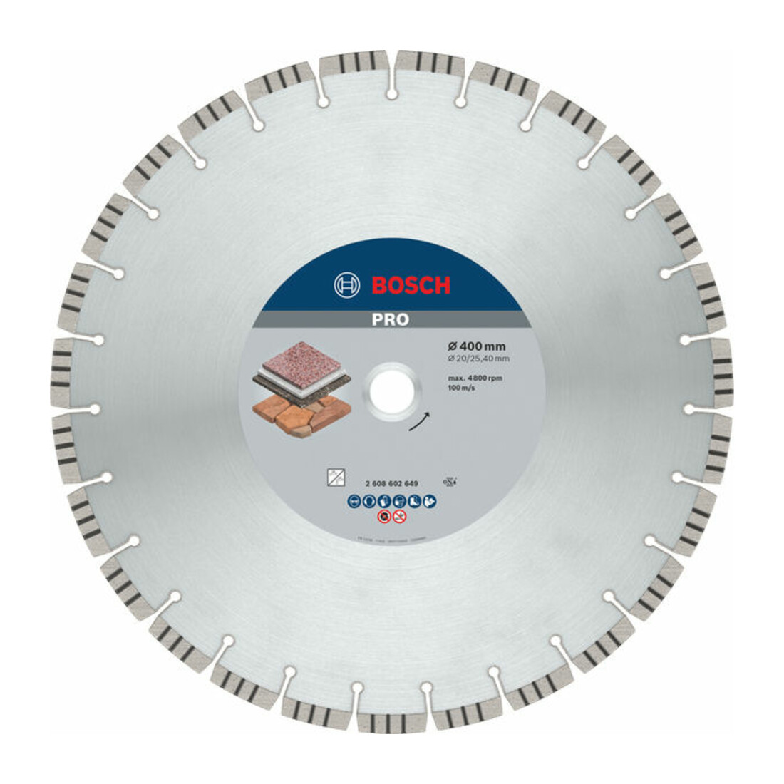 Lame de scie diamant Bosch Meilleur pour pierre 400 x 20,00/25,40 x 3,2 x 12 mm