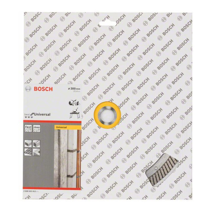 Lame de scie diamant Bosch Meilleur pour Universal Turbo 300 x 25,40 x 3 x 15 mm
