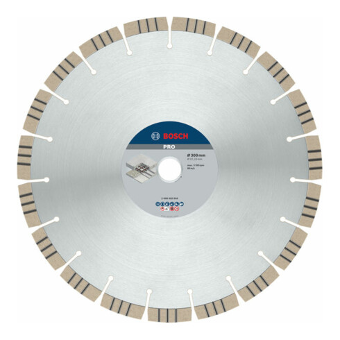 Lame de scie diamant Bosch Meilleure pour béton 300 x 22,23 x 2,8 x 15 mm
