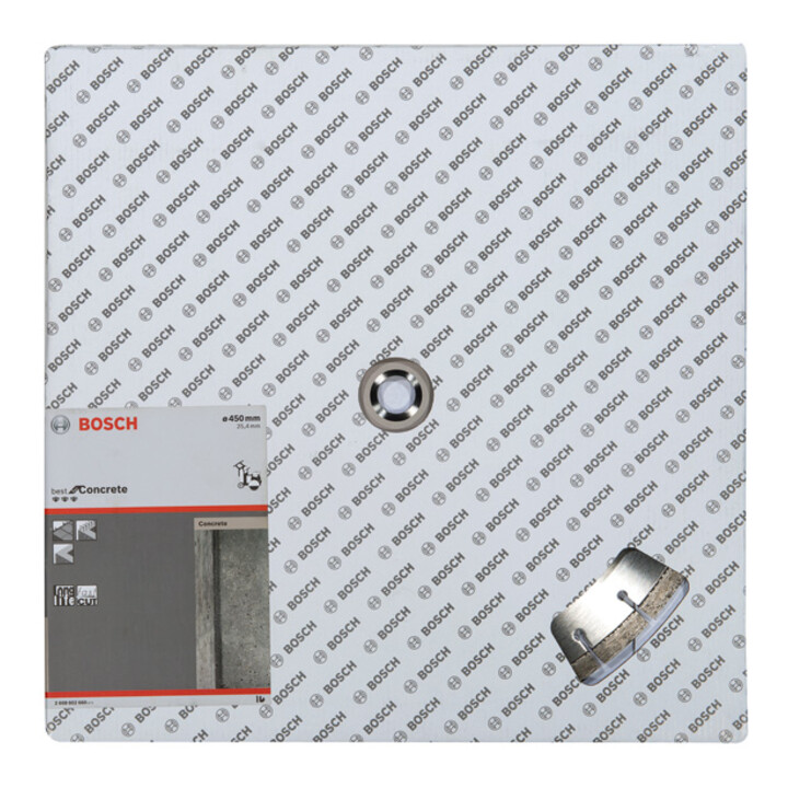 Lame de scie diamant Bosch Meilleure pour béton 450 x 25,40 x 3,6 x 12 mm