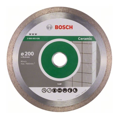 Lame de scie diamant Bosch Meilleure pour céramique 200 x 25,40 x 2,2 x 10 mm