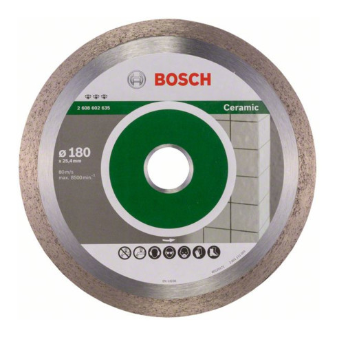 Lame de scie diamant Bosch Meilleure pour la céramique 180 x 25,40 x 2,2 x 10 mm