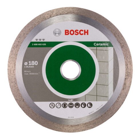 Lame de scie diamant Bosch Meilleure pour la céramique 180 x 25,40 x 2,2 x 10 mm