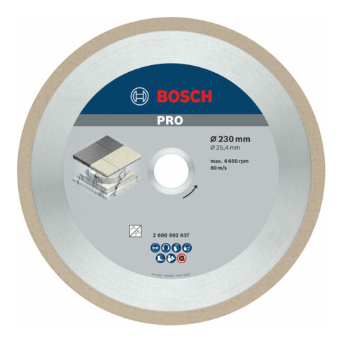 Lame de scie diamant Bosch Meilleure pour la céramique 230 x 25,40 x 2,4 x 10 mm