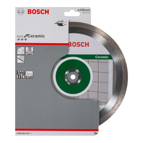 Lame de scie diamant Bosch Meilleure pour la céramique 230 x 25,40 x 2,4 x 10 mm