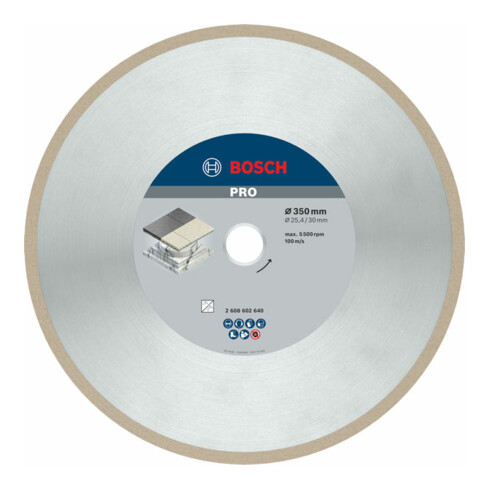 Lame de scie diamant Bosch Meilleure pour la céramique 350 x 30/25,40 x 3 x 10 mm