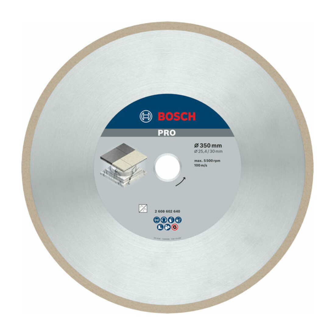 Lame de scie diamant Bosch Meilleure pour la céramique 350 x 30/25,40 x 3 x 10 mm