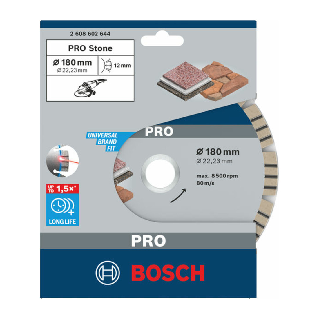 Lame de scie diamant Bosch Meilleure pour pierre 180 x 22,23 x 2,4 x 12 mm