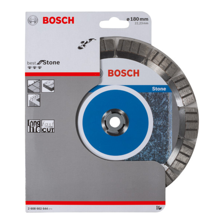 Lame de scie diamant Bosch Meilleure pour pierre 180 x 22,23 x 2,4 x 12 mm
